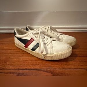 Gola for J.Crew Mark Cox Tennis Sneakers, 
White Navy Red, Women’s Size 8US 39EU